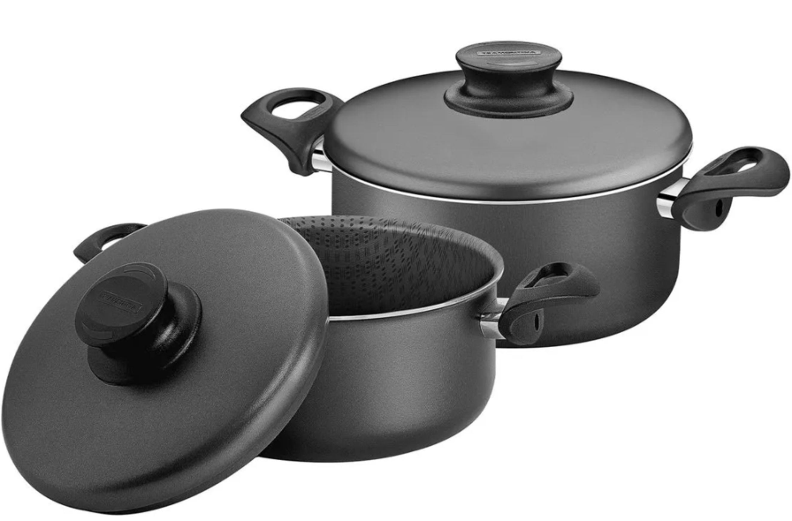 JUEGO DE OLLAS DE ALUMINIO PARÍS NEGRO X 2 PZS 24CM-26CM - 75286026